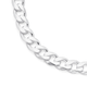 55cm Flat Diamond Cut Curb Chain in Sterling Silver