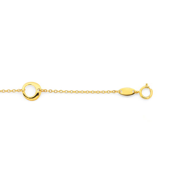 9ct 19cm Circles Chain bracelet