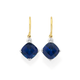 9ct Created Ceylon Sapphire & Diamond Earrings