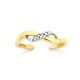 9ct Crossover Toe Ring