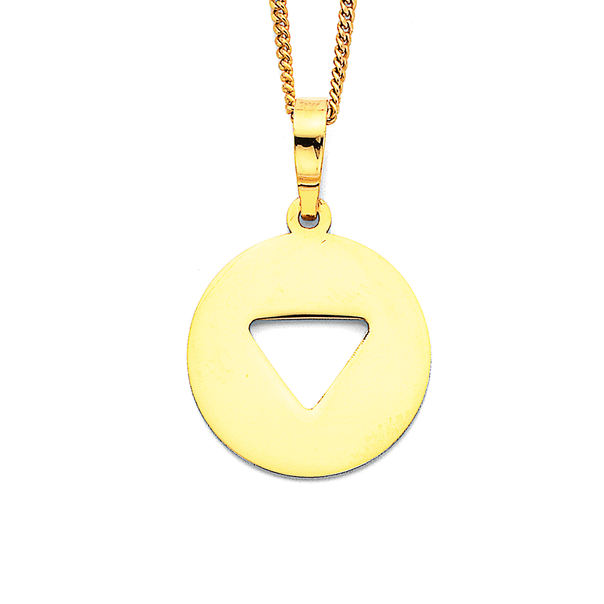 9ct Cut-Out Triangle Pendant