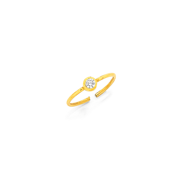 9ct CZ Nose Ring