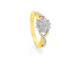 9ct, Diamond Cluster Ring Total Diamond Weight=.50ct