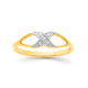 9ct Diamond Crossover Ring