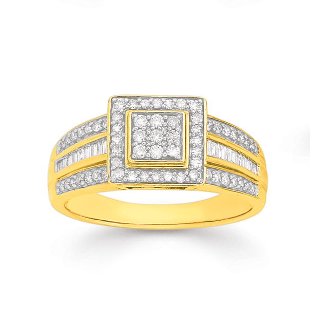 9ct Diamond Fancy Dress Ring TDW=.50ct