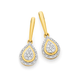 9ct Diamond Pear Shaped Earrings
