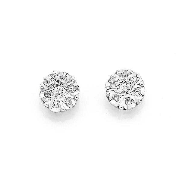 9ct, Diamond Set Earrings