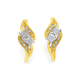 9ct, Diamond Twist Earrings