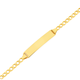 9ct Gold 17cm Solid Curb Identity Bracelet