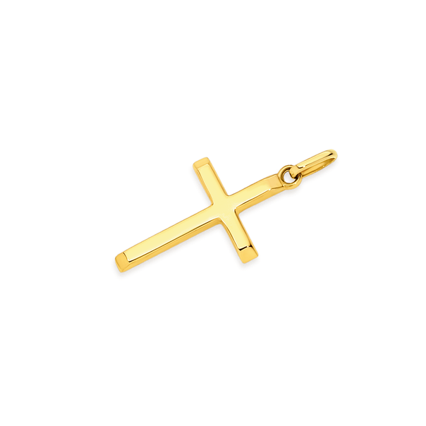 9ct Gold 20mm Plain Cross Pendant