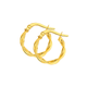 9ct Gold 2x10mm Entwined Twist Hoop Earrings