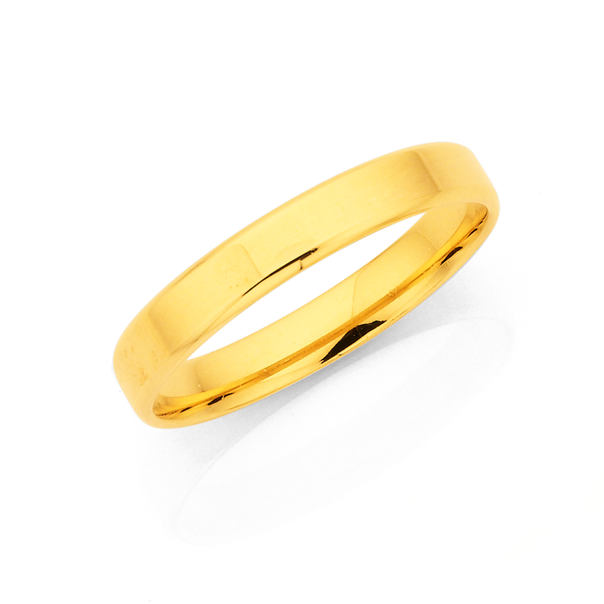 9ct Gold 3mm Ring Size M