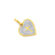 9ct Gold Cream Mother of Pearl Heart Pendant