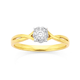 9ct Gold, Diamond Cluster Ring