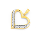 9ct Gold Diamond Open Heart Pendant