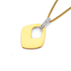 9ct Gold, Diamond Set Open Diamond Pendant