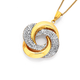 9ct Gold on Silver Crystal Knot Pendant