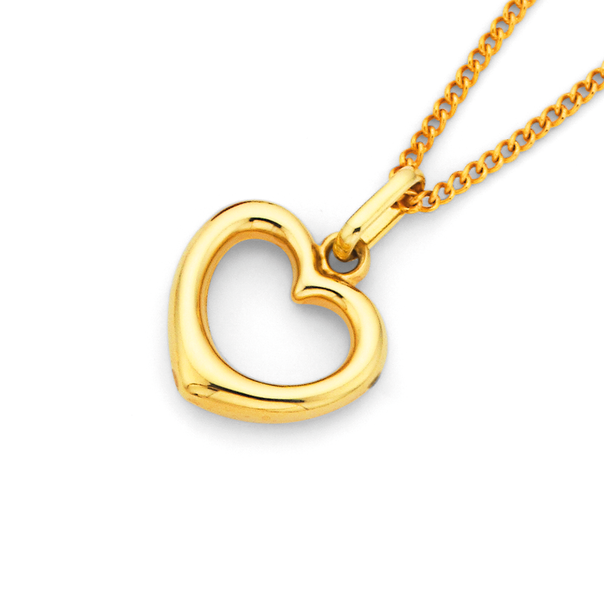 9ct Gold Open Heart Pendant