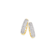 9ct Gold Pave Diamond Huggie Earrings TDW=.50ct