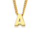 9ct Gold Small Block Initial A Slider