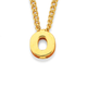 9ct Gold Small Block Initial O Slider