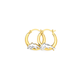 9ct Gold Two Tone Double Dolphin Creole Earrings