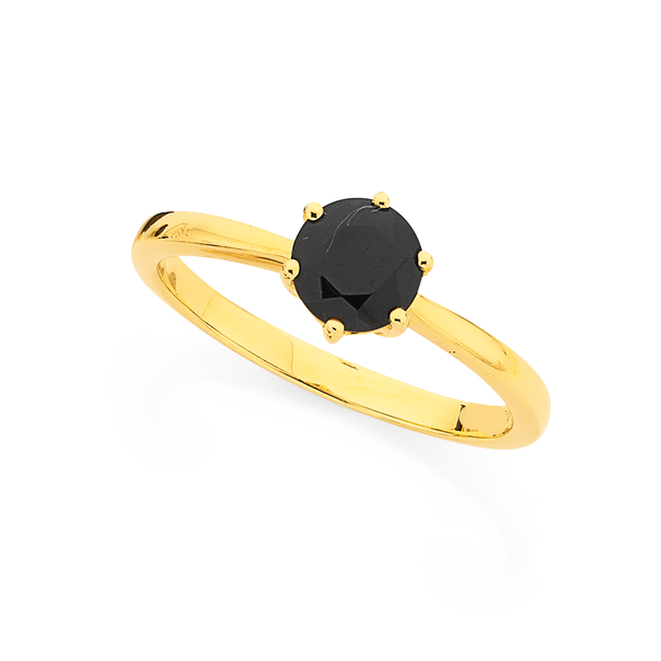 9ct Onyx Ring Size P