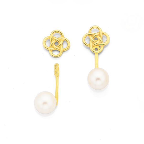 9ct Pearl Swing Earrings