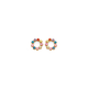 9ct Rainbow Cubic Zirconia Circle Earrings