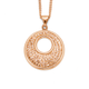 9ct Rose Gold Crystal Pendant