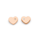 9ct Rose Gold Heart with Diamond Studs