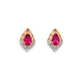 9ct Rose Gold Mystic Pink Topaz & Diamond Earrings
