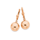 9ct Rose Gold on Silver Leverback Drop Earrings
