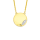 9ct Solid Circle with Diamond Necklet