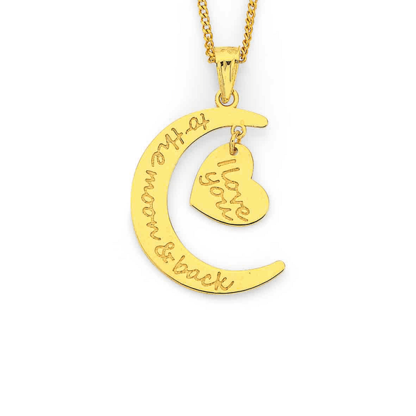 9ct To The Moon & Back Pendant