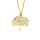 9ct Two Tone Gold Tree Of Life Pendant