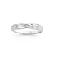 9ct White Gold Diamond Channel Set Crossover Ring