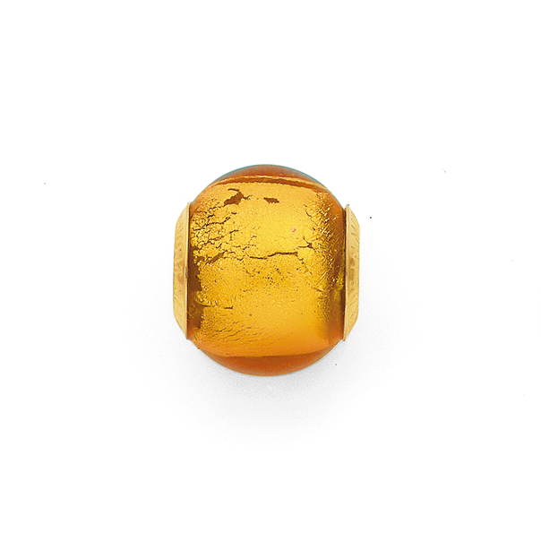 9ct Yellow Murano Bead
