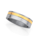 Chisel Stainless Steel Gold Ring Size R