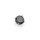Chisel Stainless Steel Single Black Cubic Zirconia Earring
