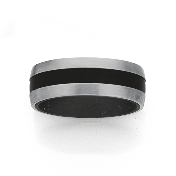 Chisel Stainless Steel Stripe Ring