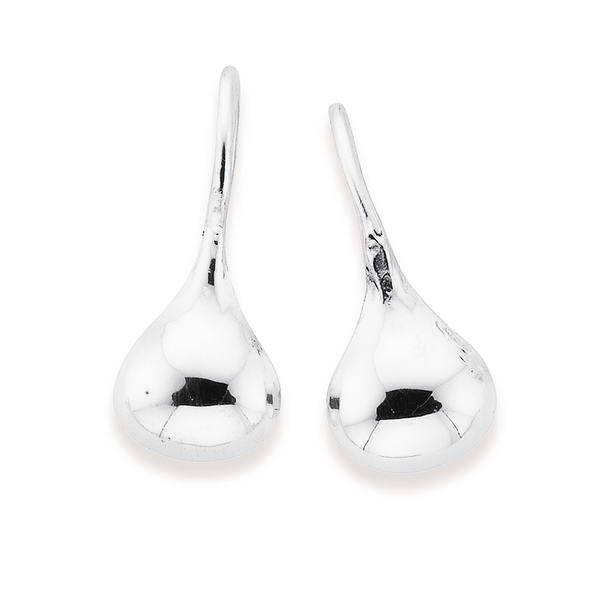 Mini Teardrop Hook Earrings in Sterling Silver