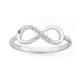 Silver Cubic Zirconia Infinity Ring