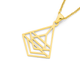 Stainless Steel Gold Tone Geometric Pendant