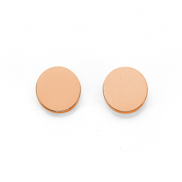 Stainless Steel Rose Tone Disc Studs