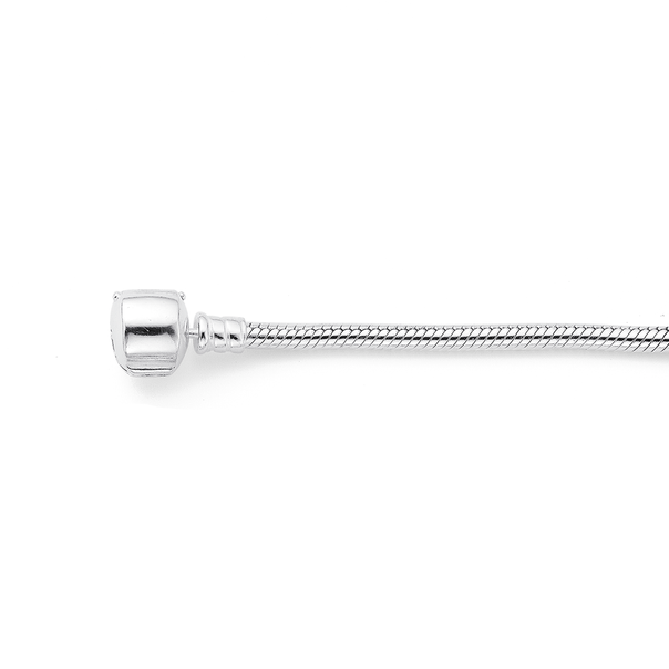 Sterling Silver 19cm Addorn Clip Clasp Charm Bracelet