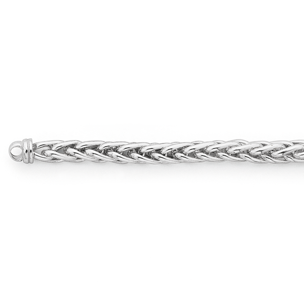 Sterling Silver 20cm Wheat Bracelet
