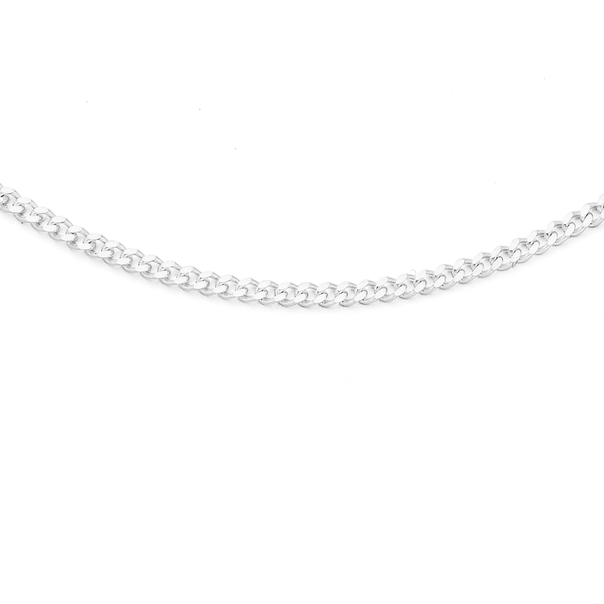 Sterling Silver 40cm Flat Curb Chain