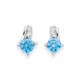 Sterling Silver Blue Cubic Zirconia Studs