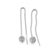 Sterling Silver Crystal Ball Thread Earrings